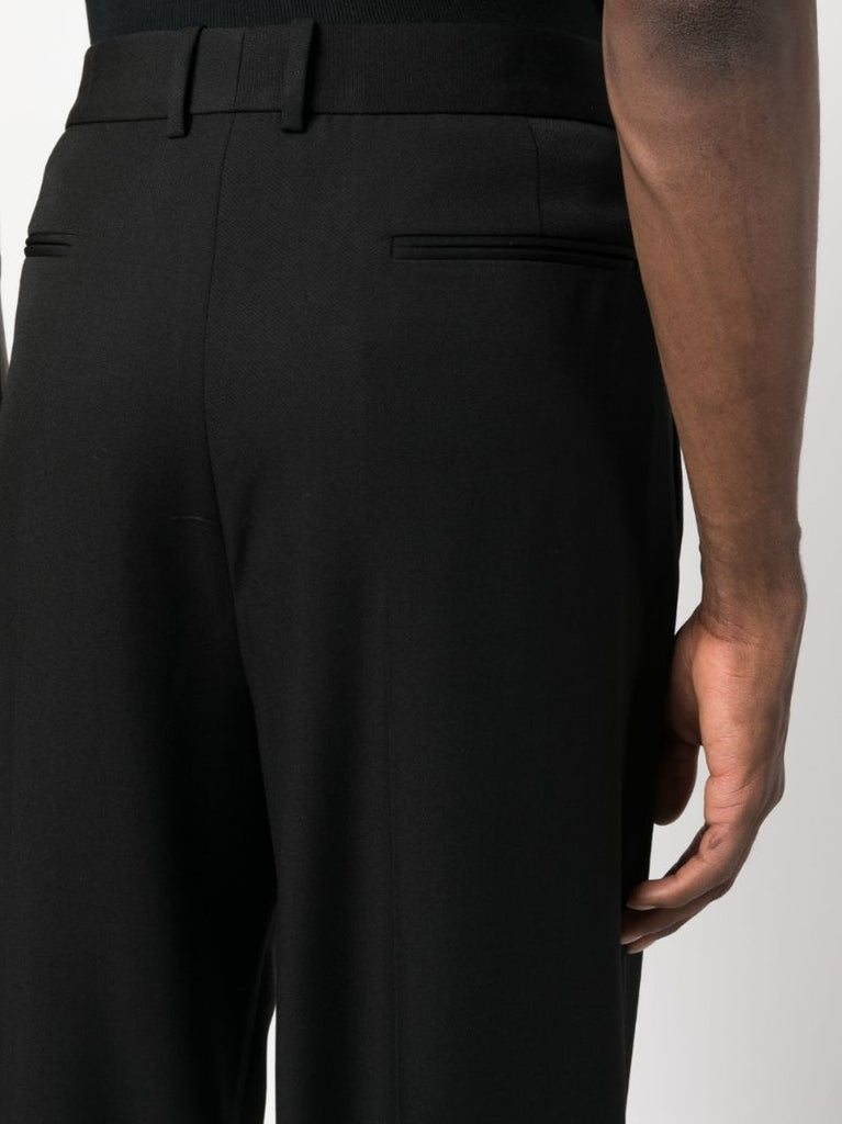 Black Wide-leg Tailored Trousers
