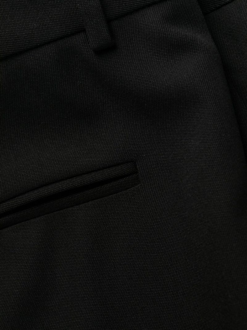 Black Wide-leg Tailored Trousers