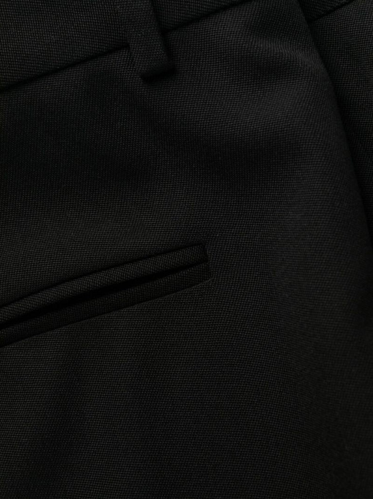 Black Wide-leg Tailored Trousers