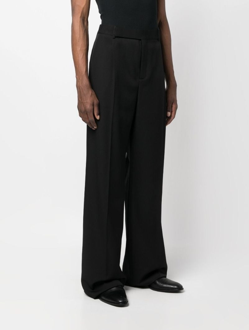 Black Wide-leg Tailored Trousers