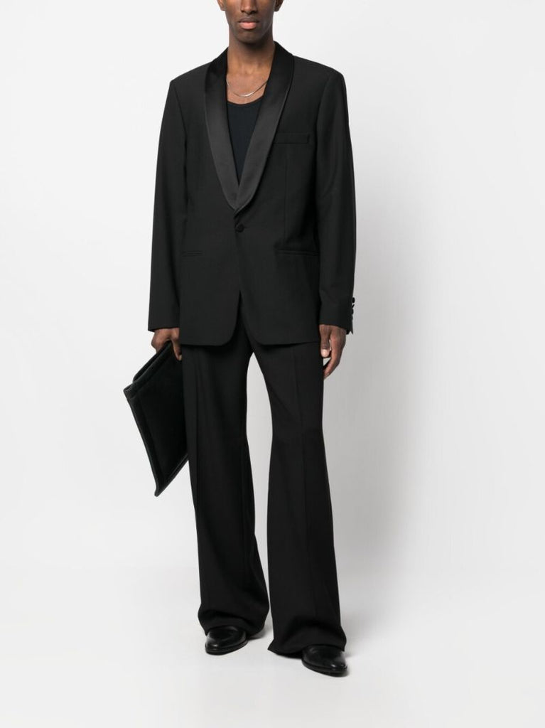Black Wide-leg Tailored Trousers