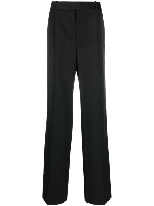 Black Wide-leg Tailored Trousers