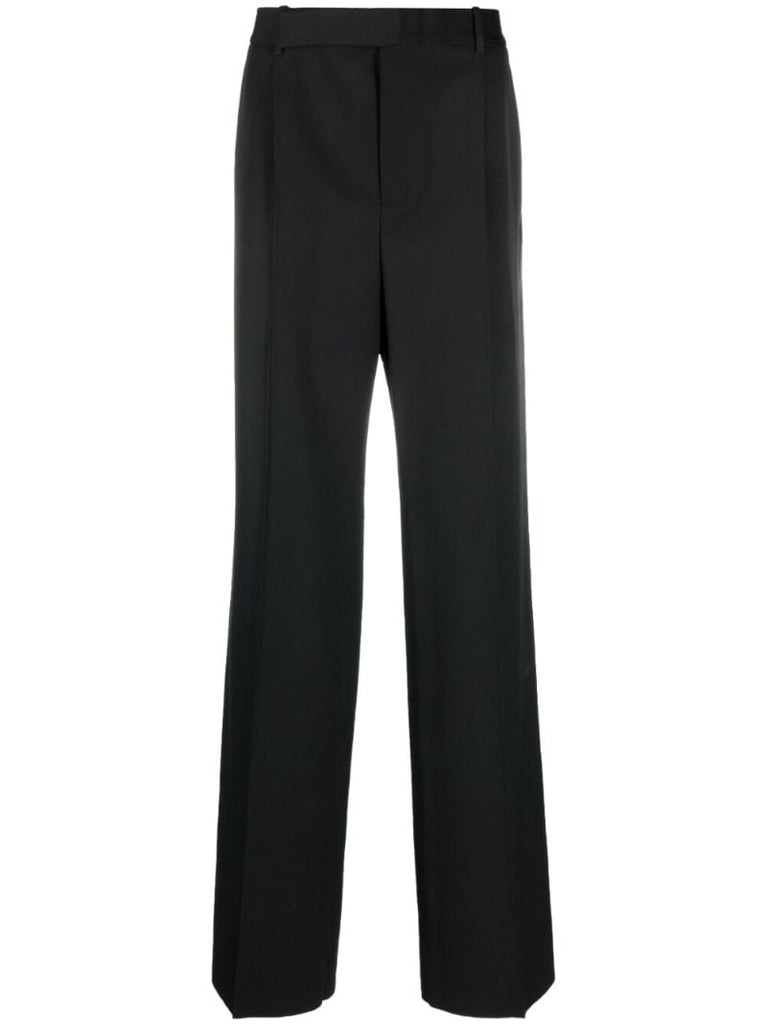 Black Wide-leg Tailored Trousers