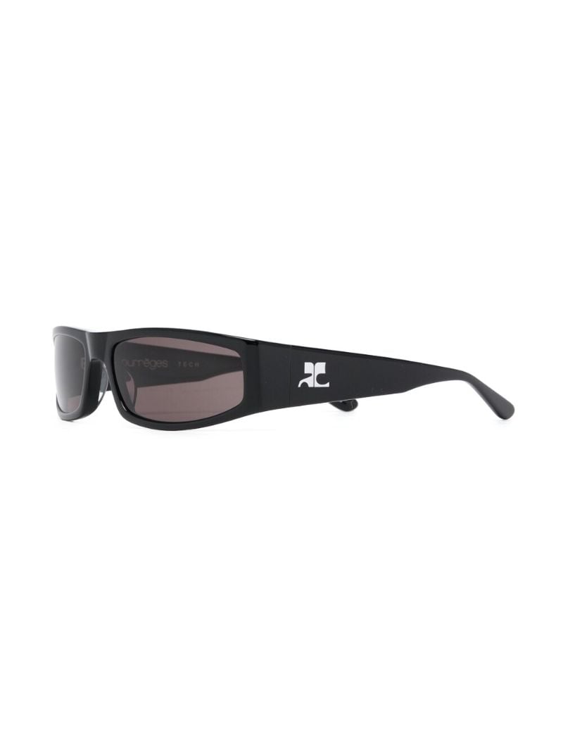 Black Tech Rectangle Sunglasses