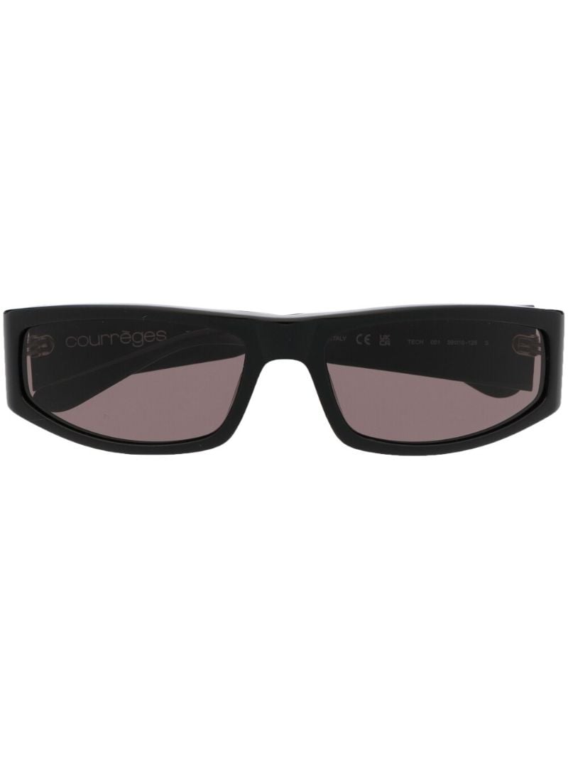 Black Tech Rectangle Sunglasses