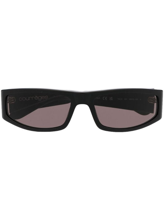 Black Tech Rectangle Sunglasses
