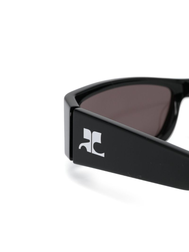 Black Tech Rectangle Sunglasses
