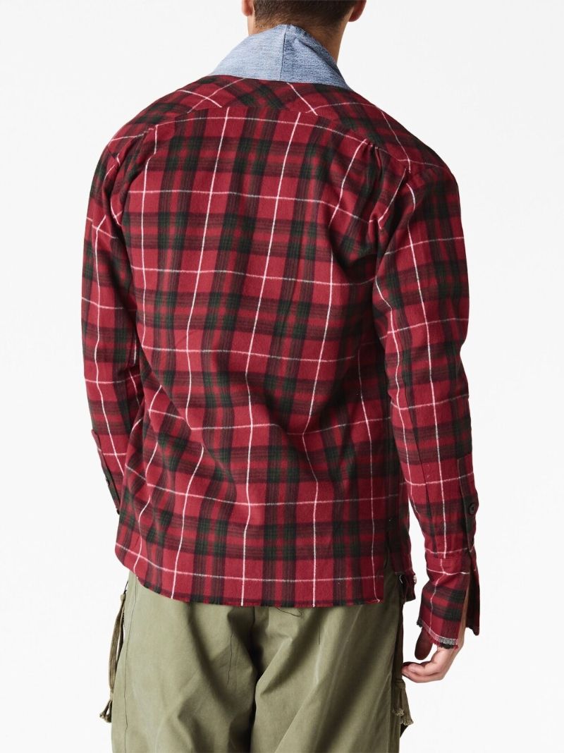 Red Check Print Cotton Shirt