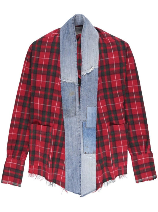 Red Check Print Cotton Shirt