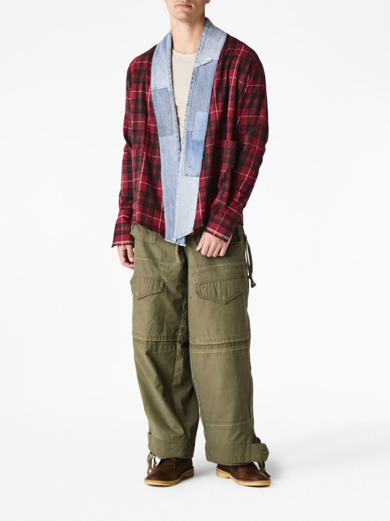 Red Check Print Cotton Shirt