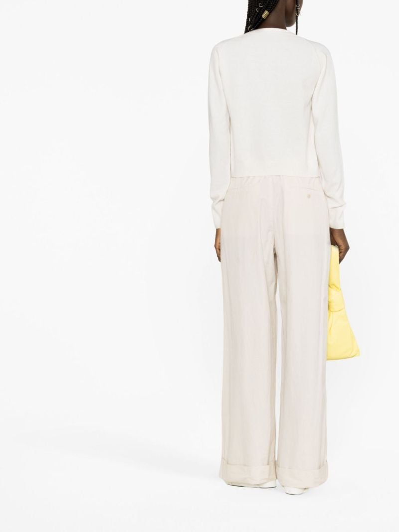 White Button-up Wool Cardigan
