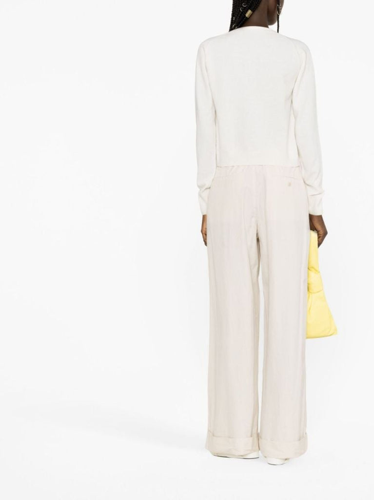 White Button-up Wool Cardigan