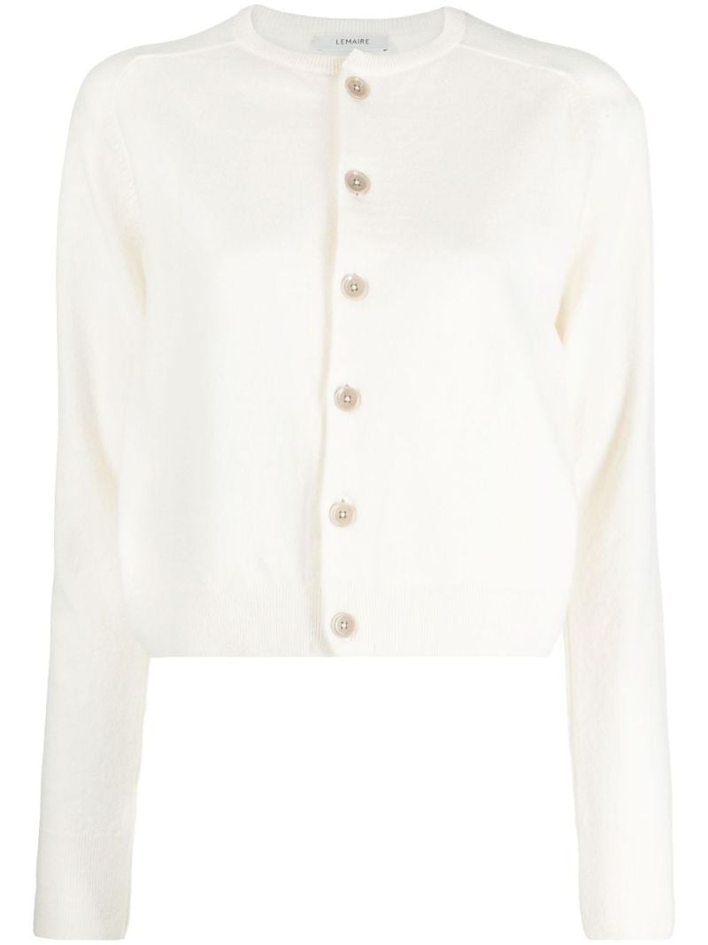 White Button-up Wool Cardigan
