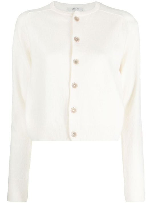 White Button-up Wool Cardigan