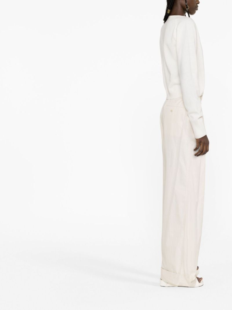 White Button-up Wool Cardigan