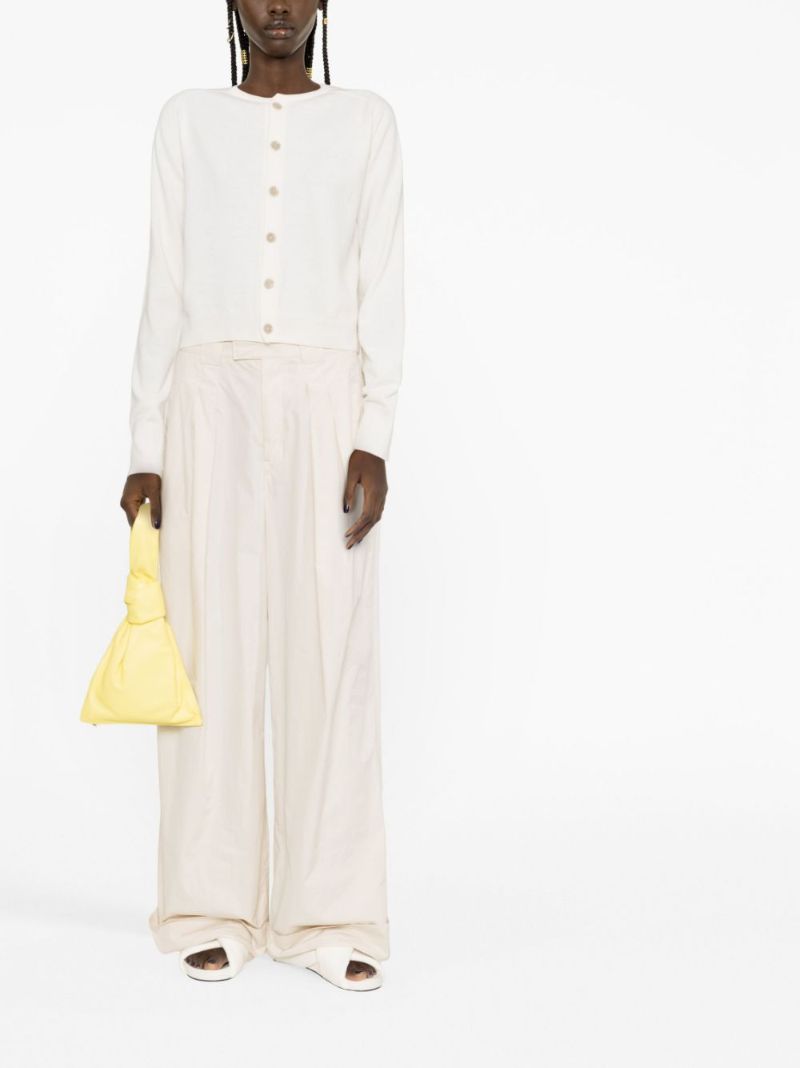 White Button-up Wool Cardigan