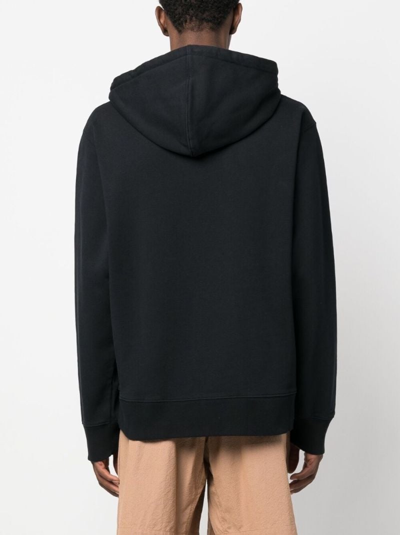 Black Chillax Fox Cotton Hoodie