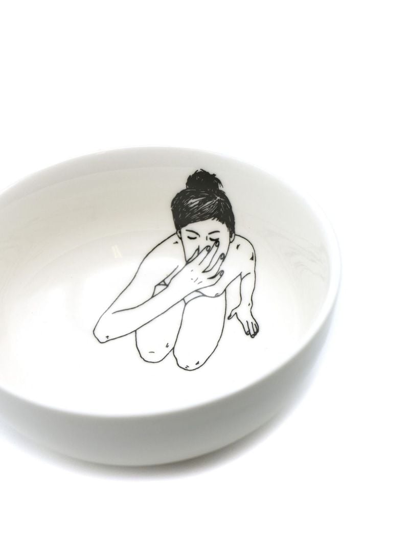 White Undressed Bowls Set