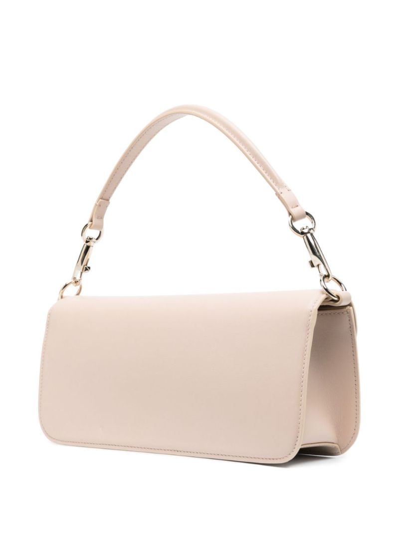 Pink Vlogo Signature Leather Shoulder Bag