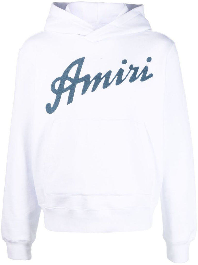 White Graphic Print Hoodie