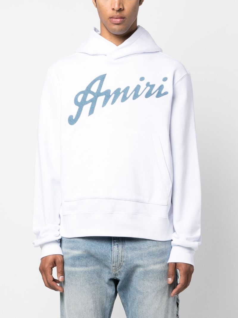 White Graphic Print Hoodie