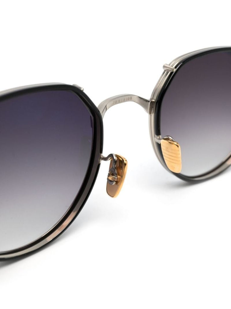 Silver-tone Fontainebleu Round Sunglasses