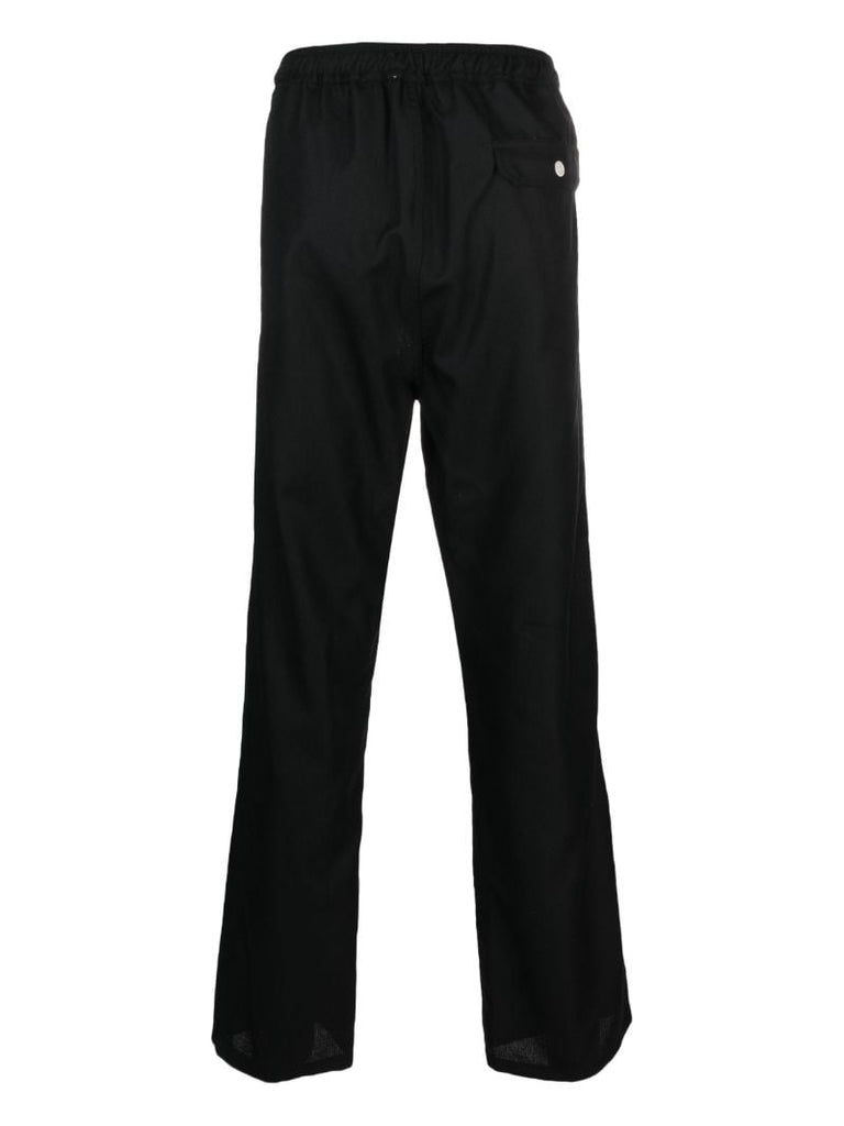Black Fadi Straight Wool Trousers