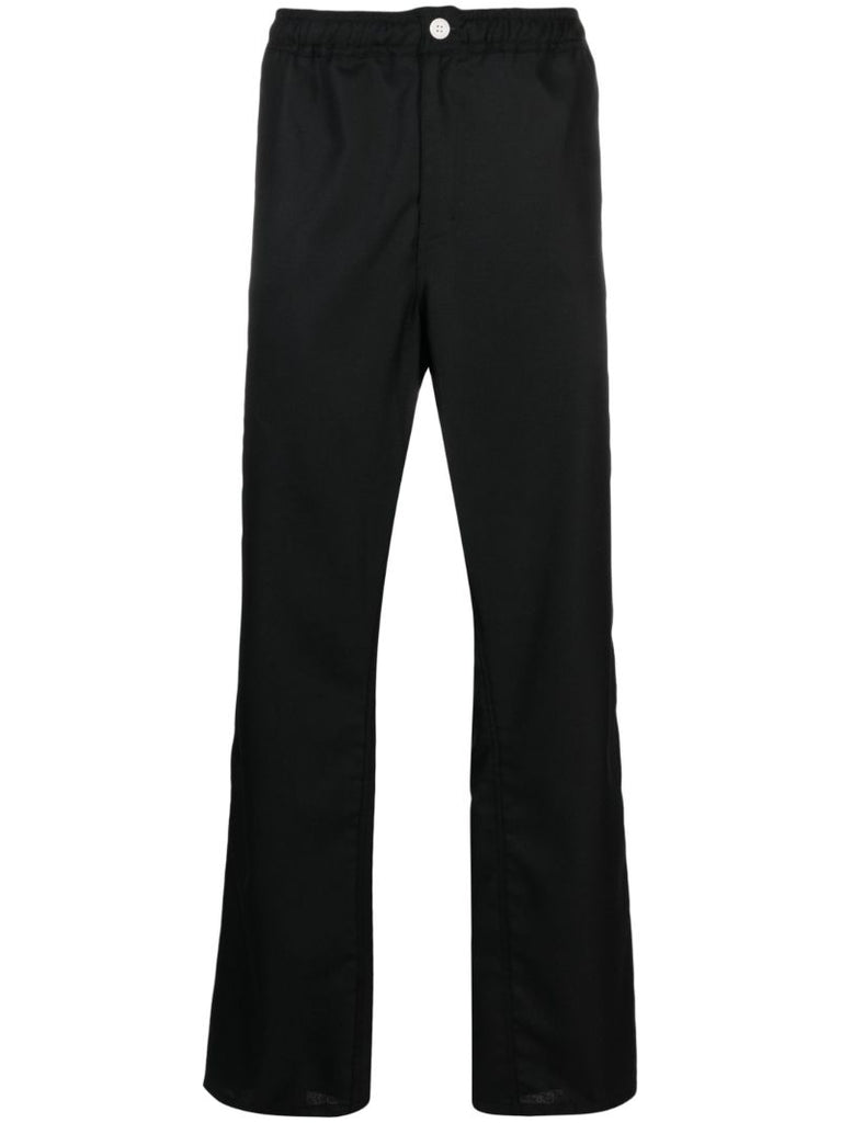 Black Fadi Straight Wool Trousers