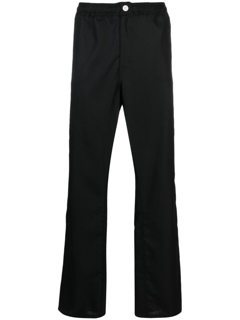 Black Fadi Straight Wool Trousers