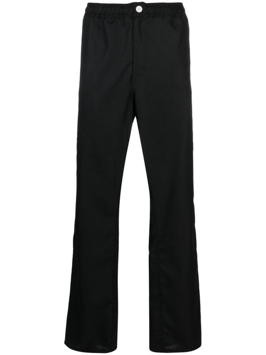 Black Fadi Straight Wool Trousers