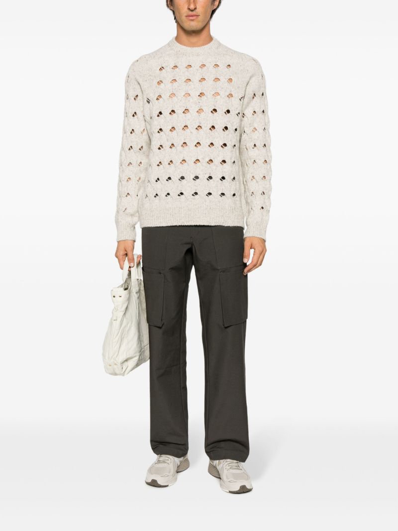 Neutral Esrum Open-knit Sweater