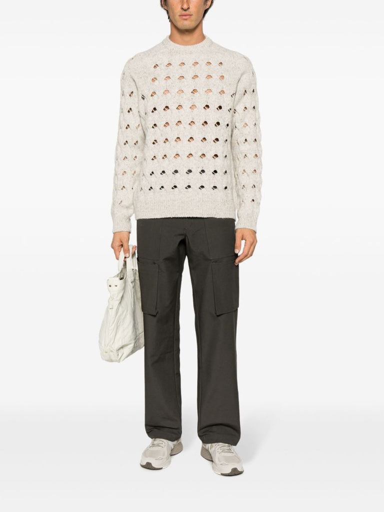 Neutral Esrum Open-knit Sweater