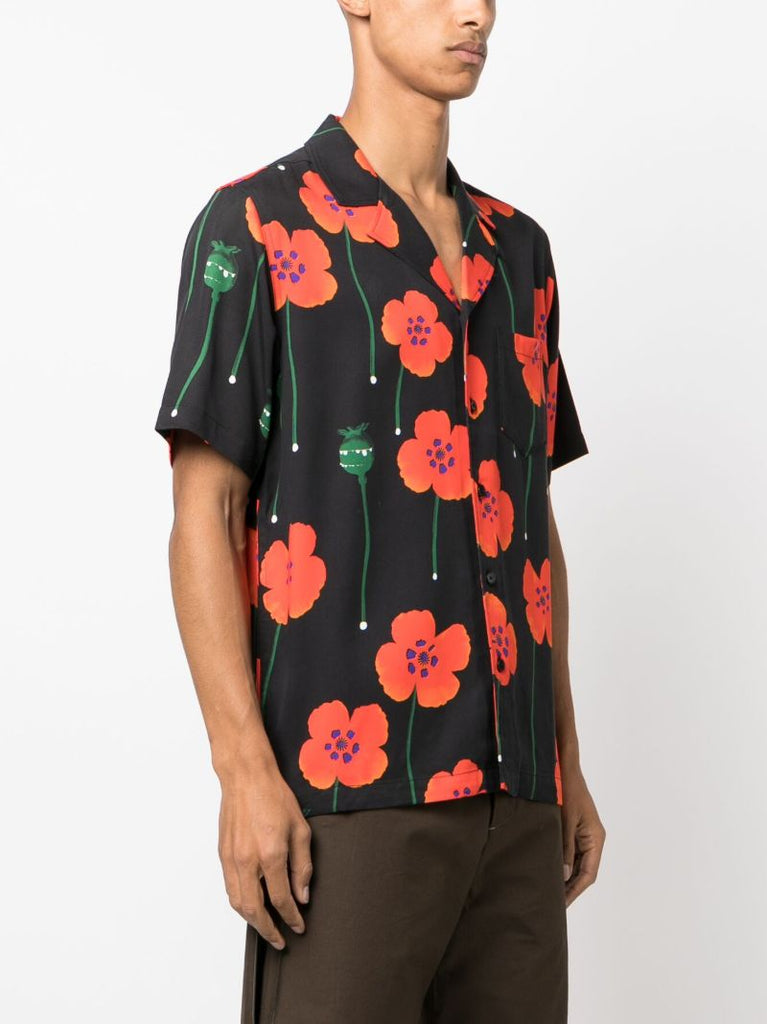 Black Orson Floral-print Shirt