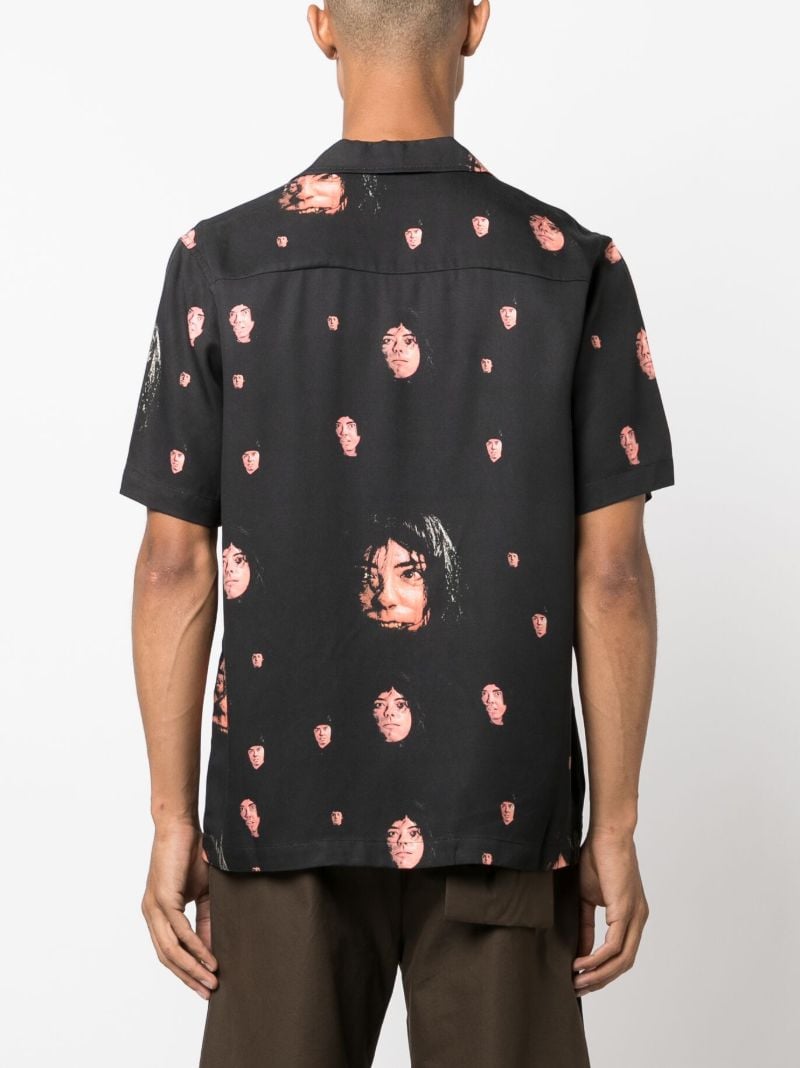 Black Orson Printed Bowling Shirt