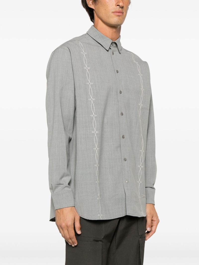 Grey Damon Embroidered Shirt