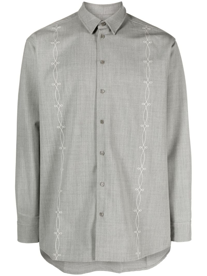 Grey Damon Embroidered Shirt