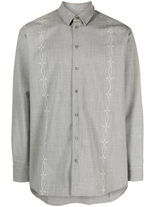 Grey Damon Embroidered Shirt