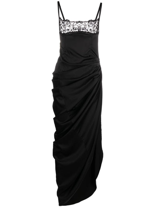 Black La Saudade Longue BrodÃ_x0083_Â©e Maxi Dress