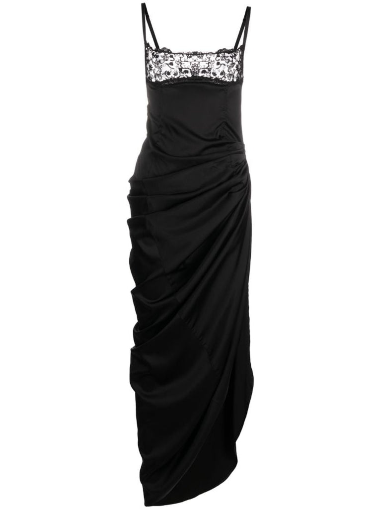 Black La Saudade Longue BrodÃ_x0083_Â©e Maxi Dress