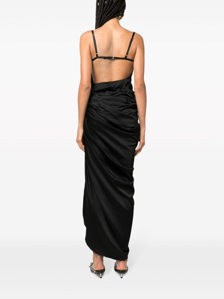 Black La Saudade Longue BrodÃ_x0083_Â©e Maxi Dress