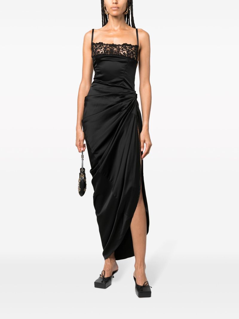 Black La Saudade Longue BrodÃ_x0083_Â©e Maxi Dress