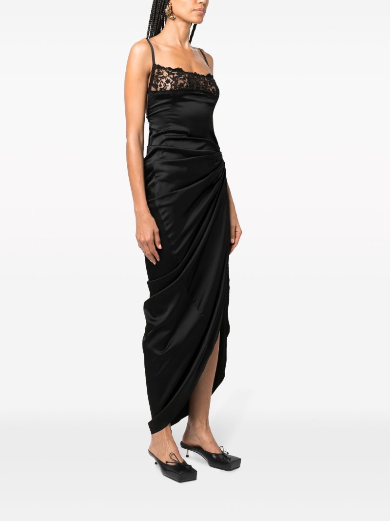 Black La Saudade Longue BrodÃ_x0083_Â©e Maxi Dress