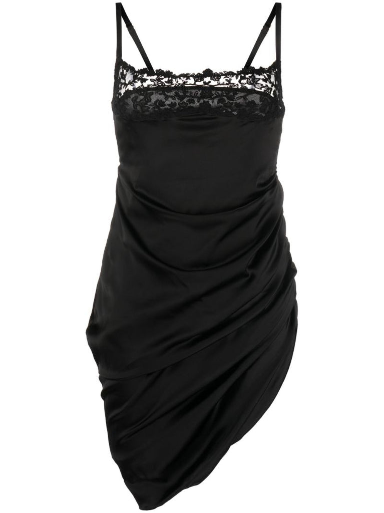 Black La Saudade BrodÃ_x0083_Â©e Mini Dress