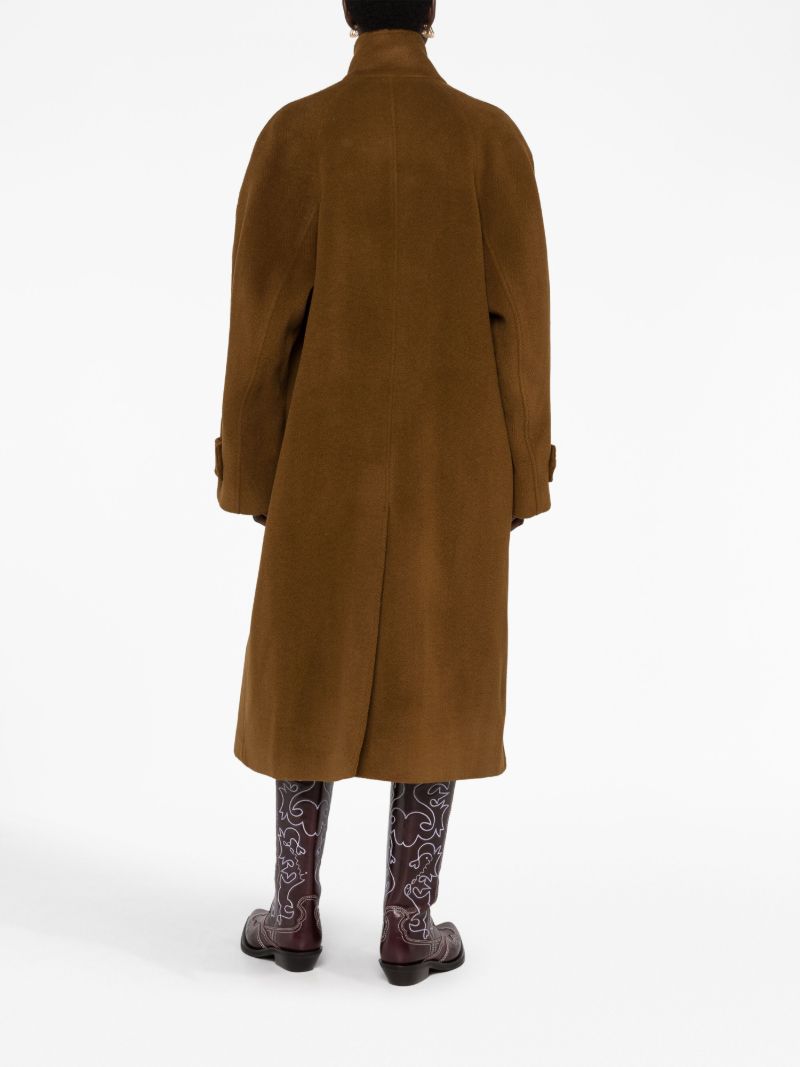 Brown Funnel-neck Officer Coat