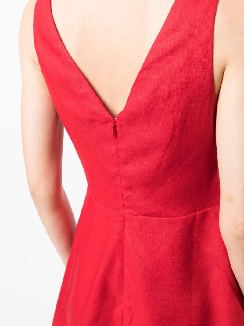 Red Zenni Linen Mini Dress