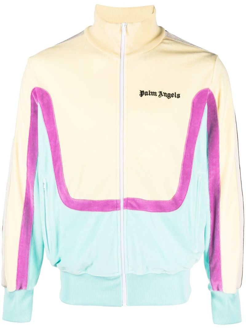 Multicolour Colour Block Logo Lightweight Jacket