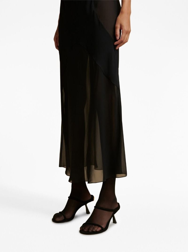 Black Aminah Semi Sheer Silk Dress