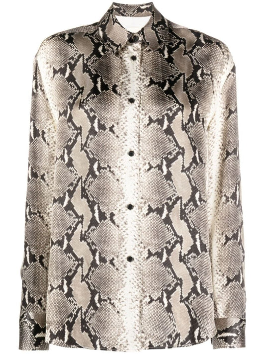 Grey Argo Snakeskin Print Shirt