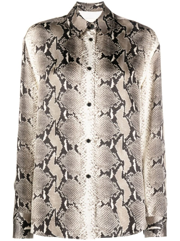 Grey Argo Snakeskin Print Shirt