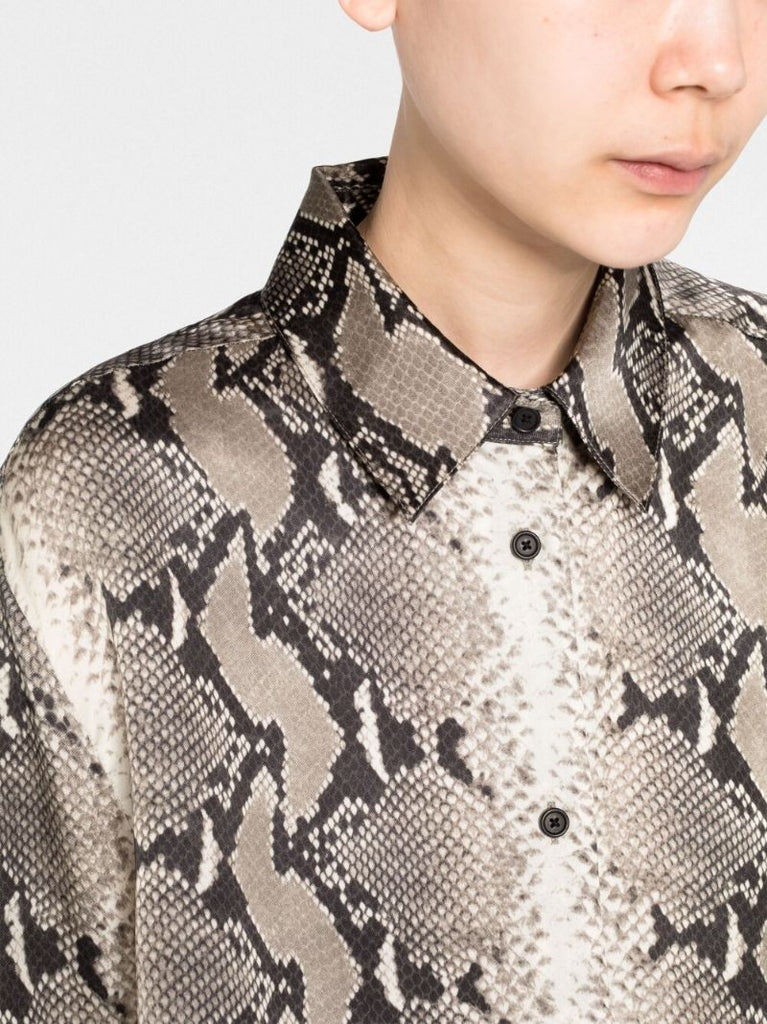 Grey Argo Snakeskin Print Shirt